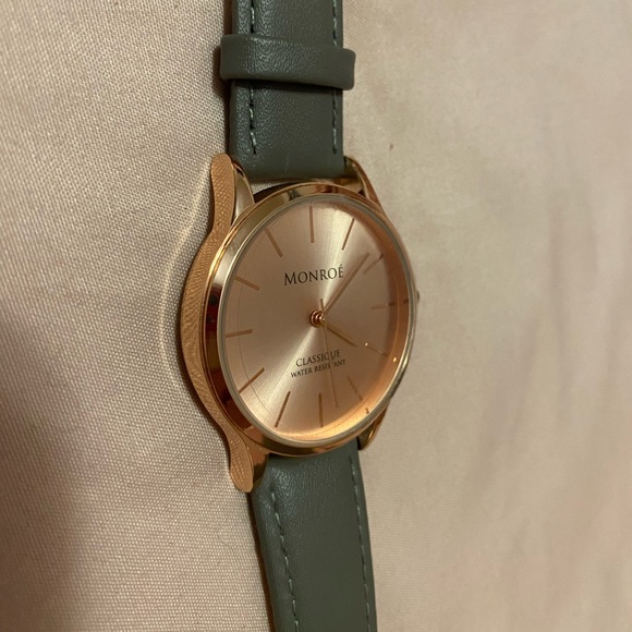 Monroe Solérose Charcoal Leather Watch - Picture 3 of 4